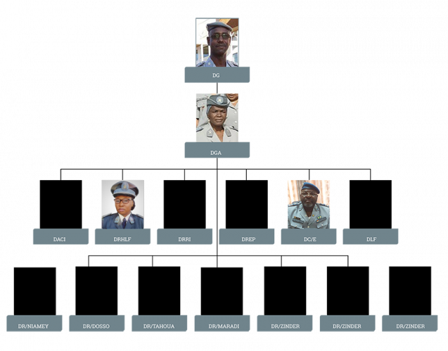 Organigramme simplifié de la Direction Générale des Douanes